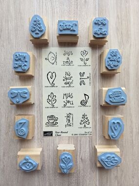 Stampin' Up! "Year-Round Cheer" Rubber Stamp Set - 12 Stamps